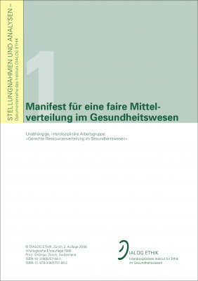 Manifest für eine faire Mittelverteilung im Gesundheitswesen (2006, gedruckte Version)